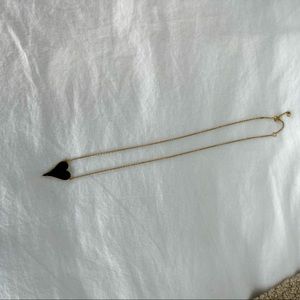 Black stone heart necklace